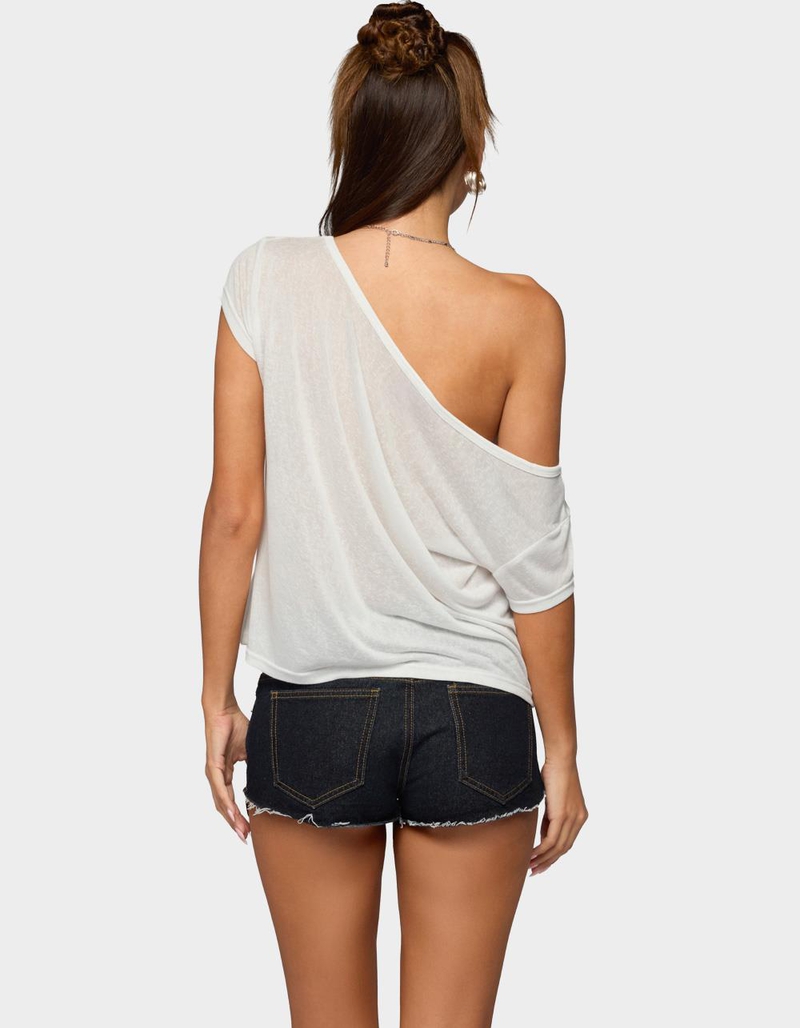 EDIKTED Amora Off Shoulder Sheer Top image number 2