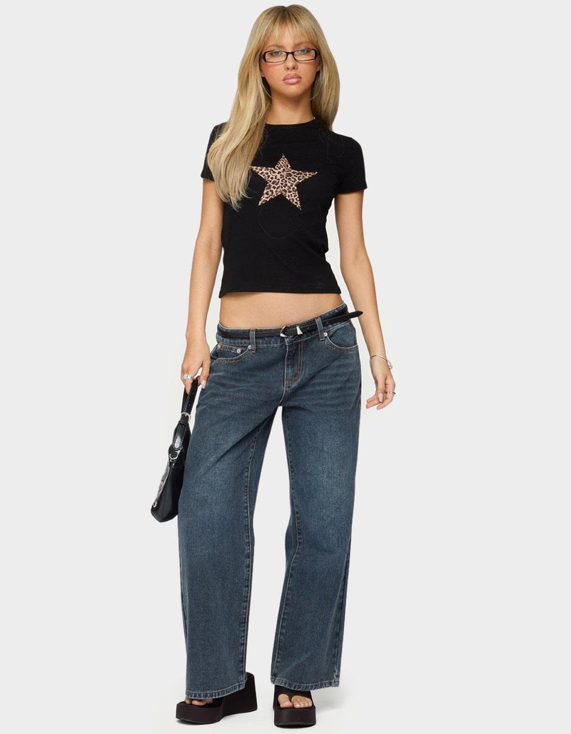 EDIKTED Petite Ace Relaxed Jeans image number 3