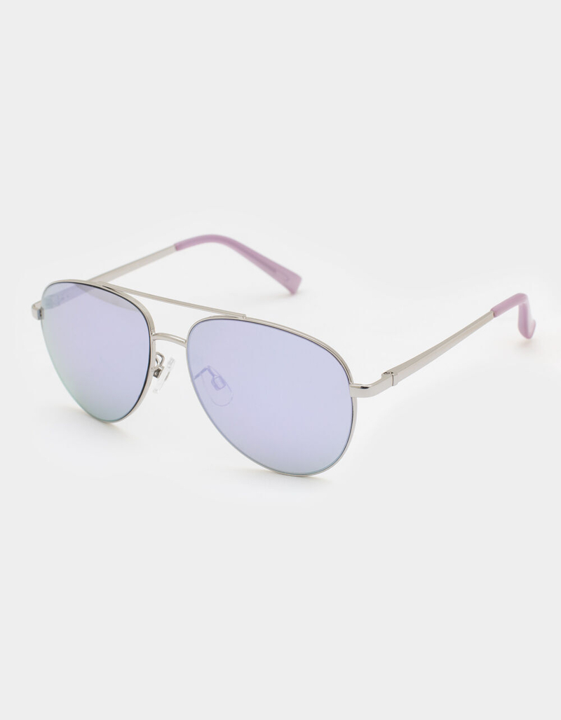 Purple Lens Aviator Sunglasses image number 0