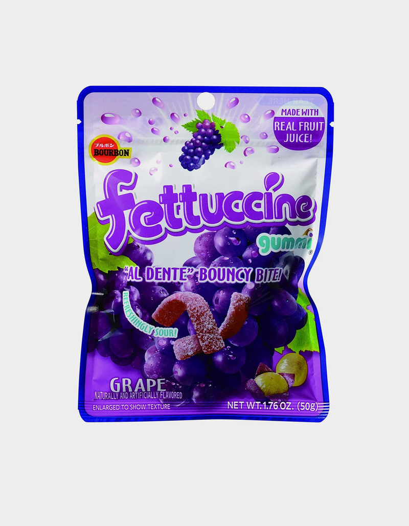 BOURBON Fettucine Grape Sour Gummy Candy image number 0