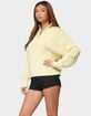 EDIKTED Sarie Cable Knit Quarter Zip Sweater image number 2
