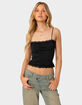 EDIKTED Cruella Lace Trim Tank Top image number 1