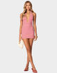 EDIKTED Candy Cane Backless Halter Mini Dress image number 3