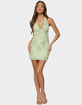 EDIKTED Helda Sequin Lace Halter Mini Dress image number 4