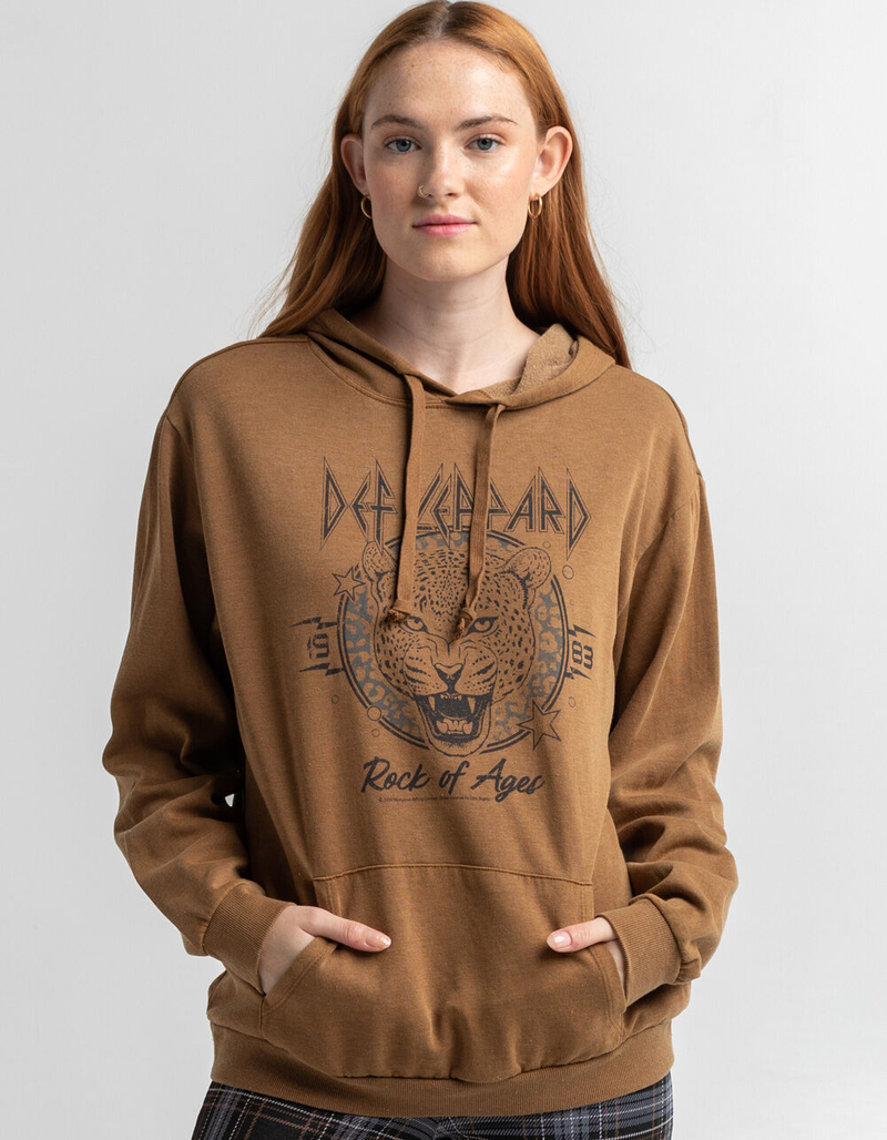 THE VINYL ICONS Def Leppard Womens Oversized Hoodie image number 0
