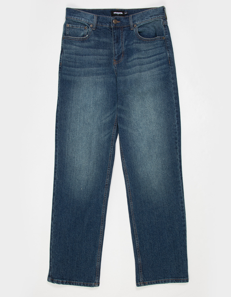 RSQ Mens Loose Dark Wash Jeans image number 1