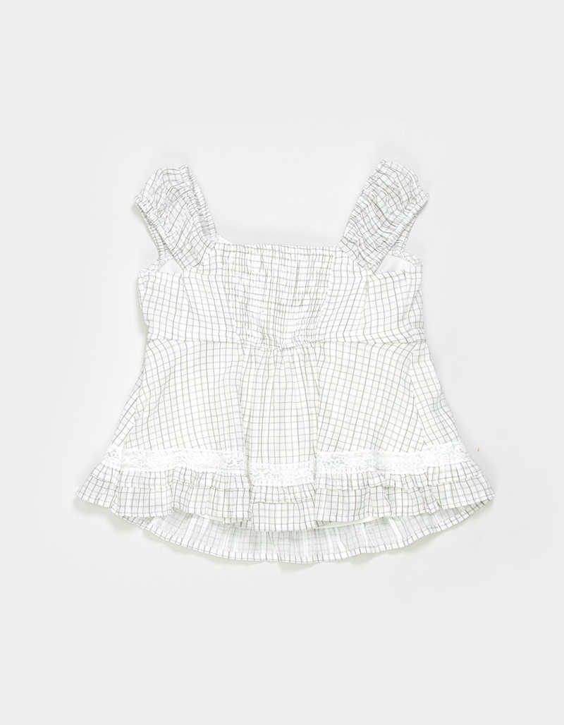 RSQ Girls Tie Gingham Babydoll Top image number 2