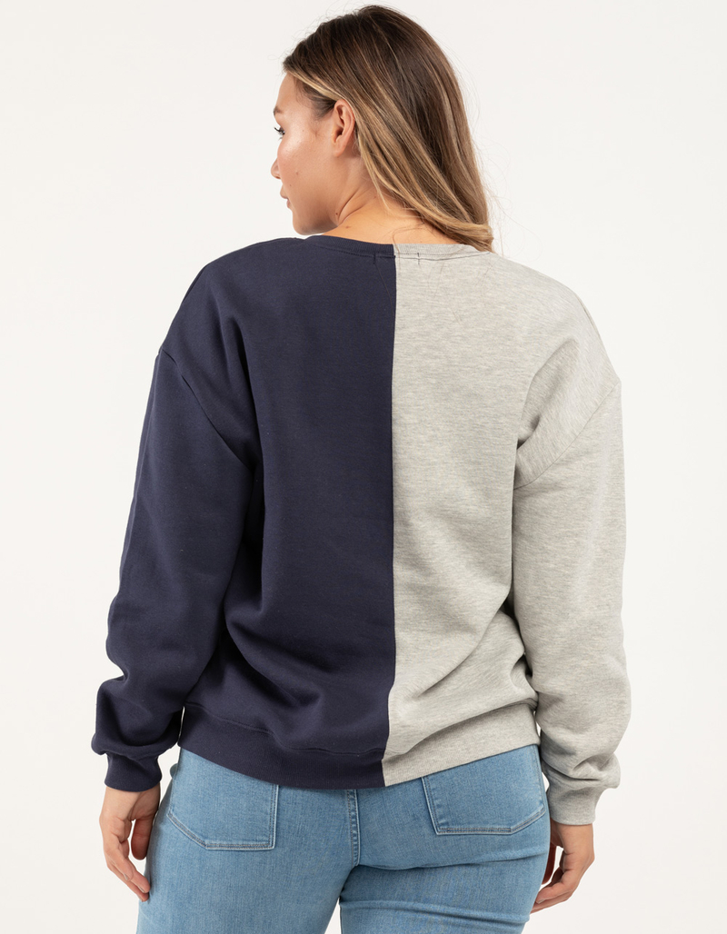 RSQ Split Collegiate Womens Crewneck Sweatshirt image number 2