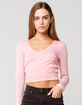 RSQ V-Neck Womens Dusty Pink Tee image number 1