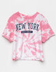 FULL TILT New York Tie Dye Girls Crop Tee image number 1