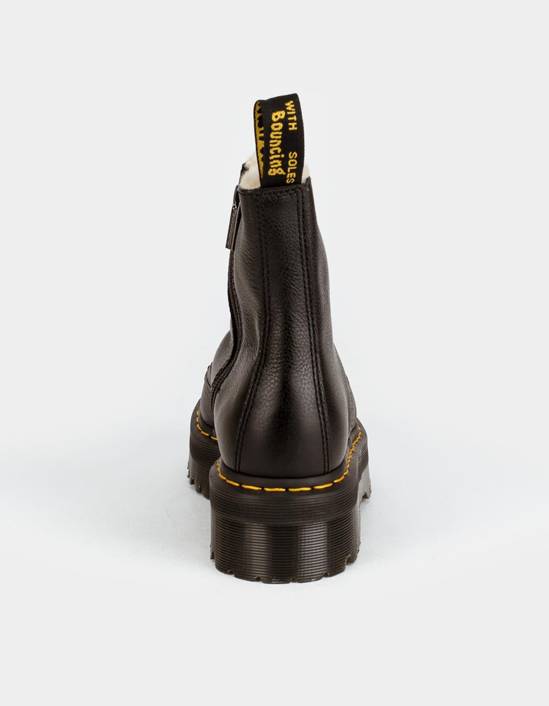 DR. MARTENS Jadon Leather Faux Fur Lined Platform Boots image number 3