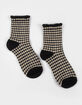 FULL TILT Womens Gingham Ruffle Socks image number 1