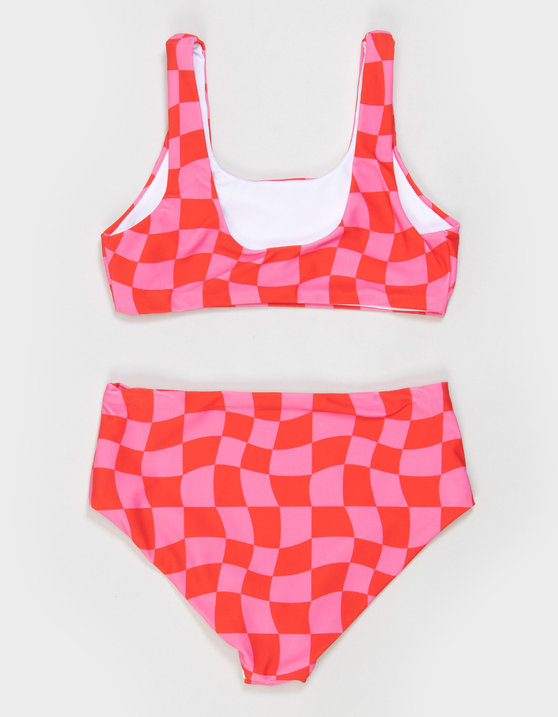SEAESTA SURF Wavy Checks Girls Bralette Bikini Set image number 2