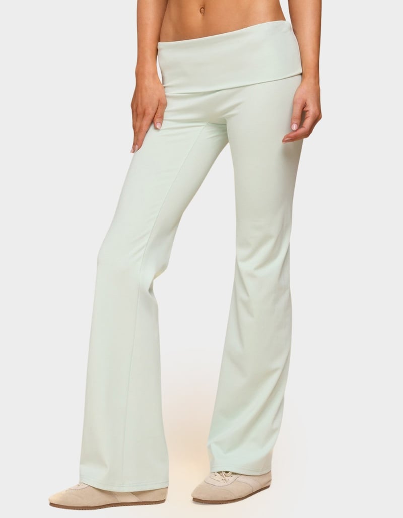 EDIKTED Oriane Foldover Flared Leggings image number 0