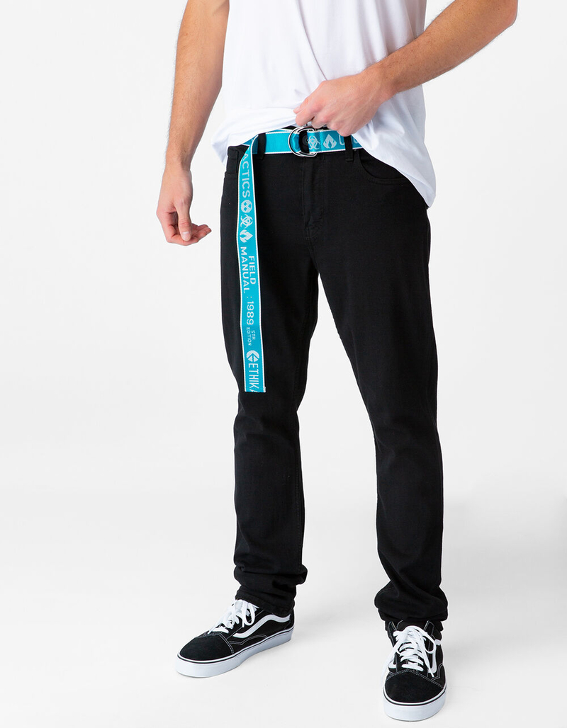 ETHIKA D Buckle Blue Web Belt image number 1