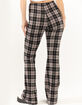 RSQ Plaid Womens Doubleknit Flared Pants image number 4