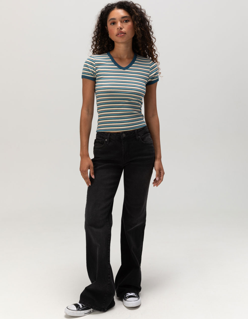 FULL TILT V-Neck Womens Baby Tee image number 1