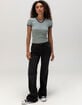 FULL TILT V-Neck Womens Baby Tee image number 2
