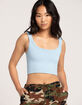 FULL TILT Seamless Chevron Womens Crop Tank Top image number 1
