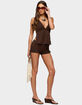 EDIKTED Jilly Braided Cutout Micro Shorts image number 5