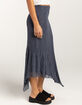 FULL TILT Low Rise Asymmetrical Lace Womens Midi Skirt image number 3