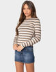 EDIKTED Sivan Striped Long Sleeve Tee image number 3
