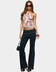 EDIKTED Floral Swirl Chiffon Backless Top image number 5
