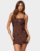 EDIKTED Caya Embroidered Floral Mesh Mini Dress image number 1