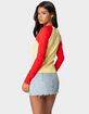EDIKTED LA Baby Raglan Long Sleeve Tee image number 5