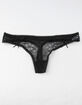 FULL TILT Lace Up Black Thong image number 1