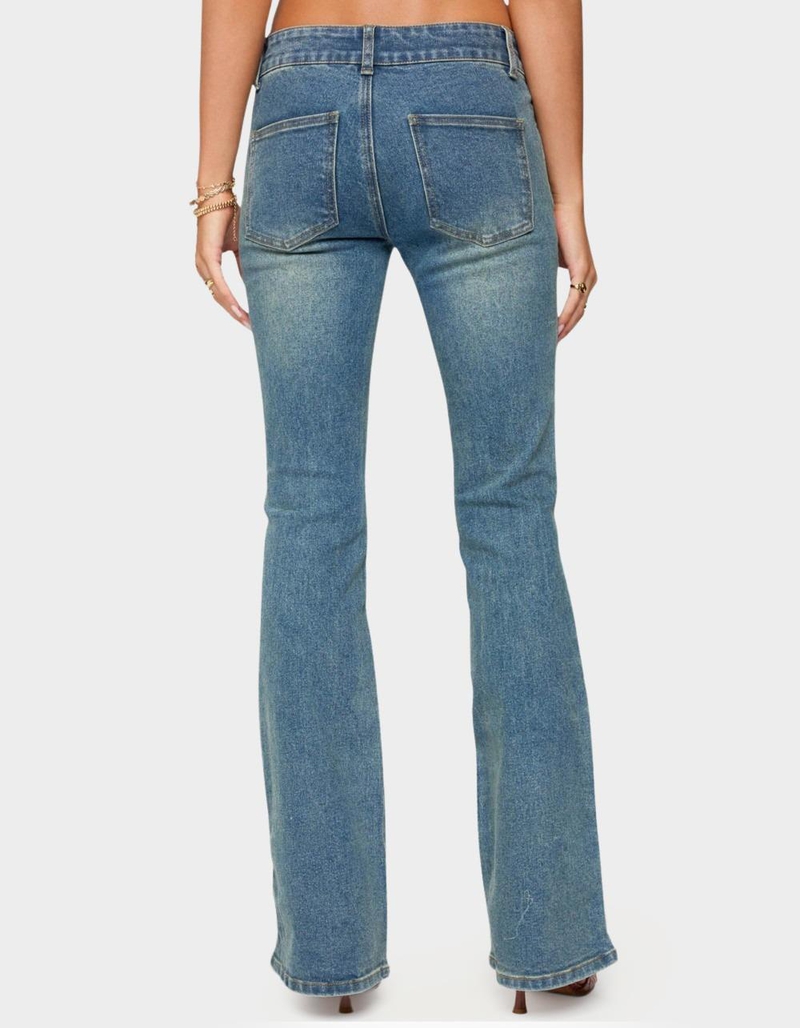 EDIKTED Mattea Low Rise Flared Jeans image number 2