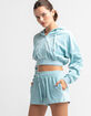 RSQ Womens Blue Velour Shorts image number 1