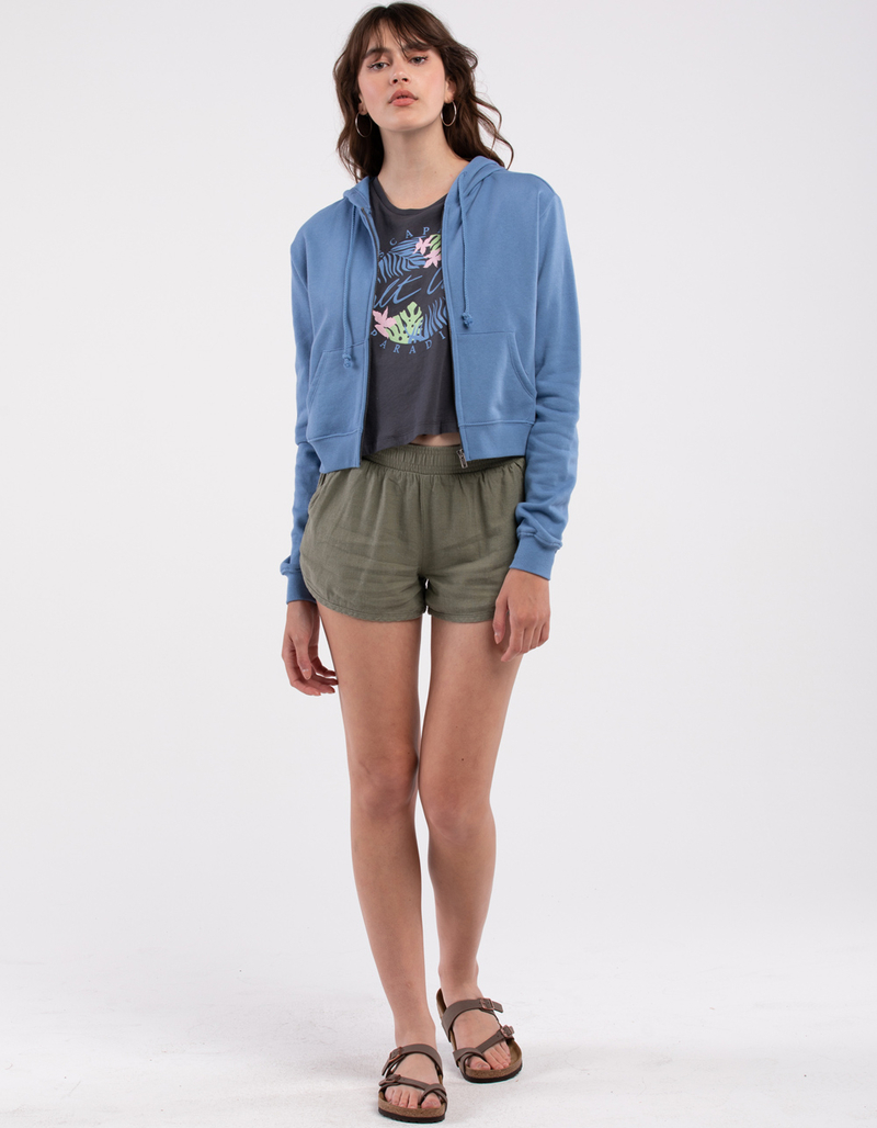 FULL TILT Essentials Womens Zip Crop Hoodie  image number 3