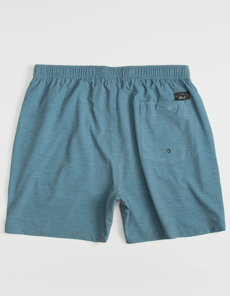 NITROUS BLACK Down Dog Mens Heather Blue Athletic Shorts image number 1