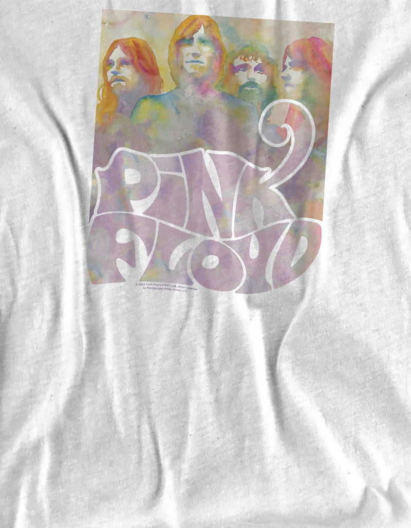 PINK FLOYD Water Color Band Womens Cropped Tee image number 3