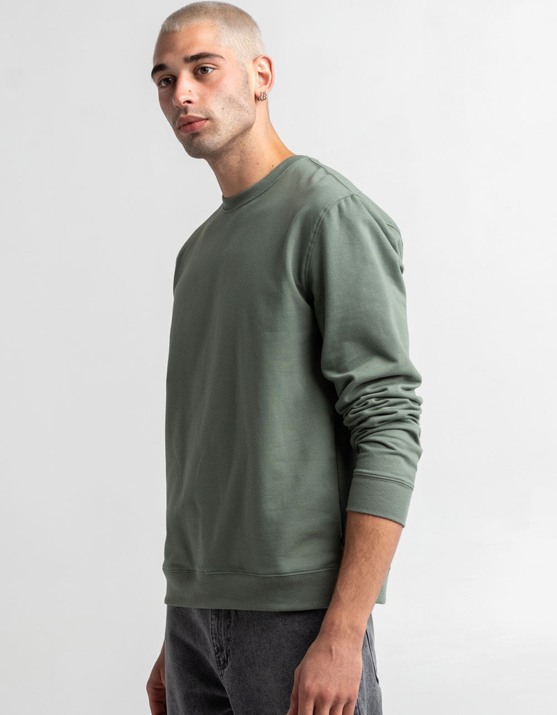 RSQ Solid Crewneck Mens Agave Sweatshirt image number 2