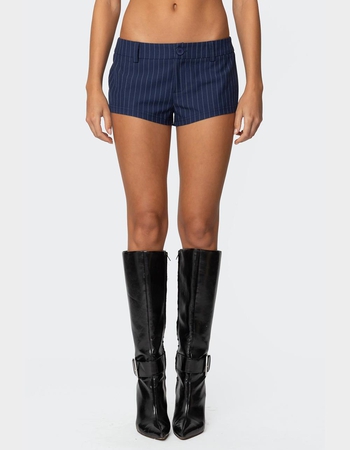 EDIKTED Harrison Pinstripe Micro Shorts Primary Image