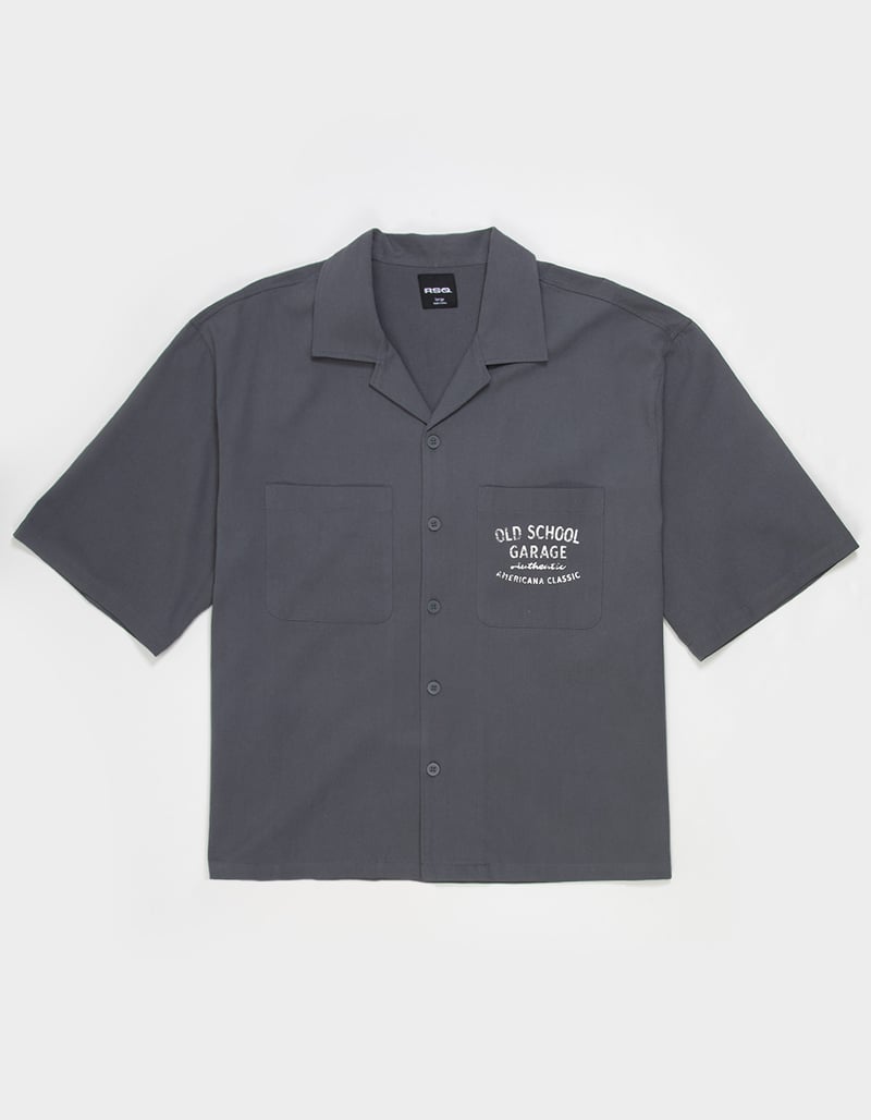 RSQ Mens Graphic Twill Button Up Shirt image number 5