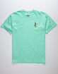 RIOT SOCIETY Hula Girl Embroidered Mens Seafoam T-Shirt image number 1