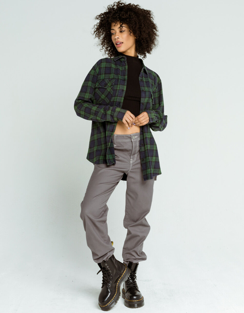 RSQ Tartan Plaid Womens Flannel Shirt image number 3