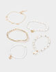 FULL TILT 5 Pack Beaded Shell Stretch Bracelets image number 1