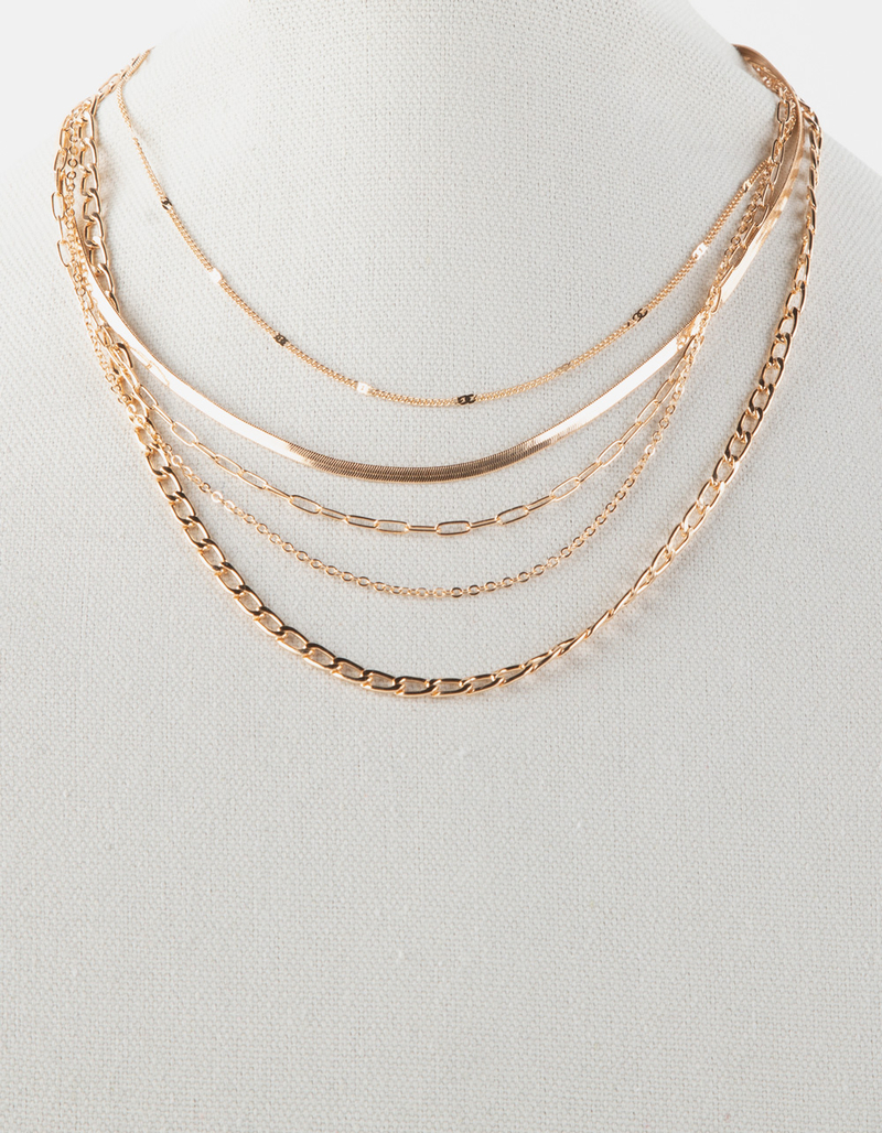 FULL TILT Multi Layered Chain Necklace image number 1