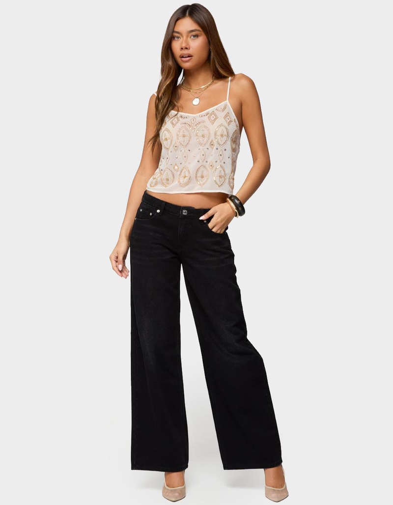 EDIKTED Kaleesy Beaded Tank Top image number 3