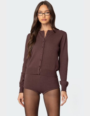 EDIKTED Ashlin Button Up Knit Cardigan Primary Image