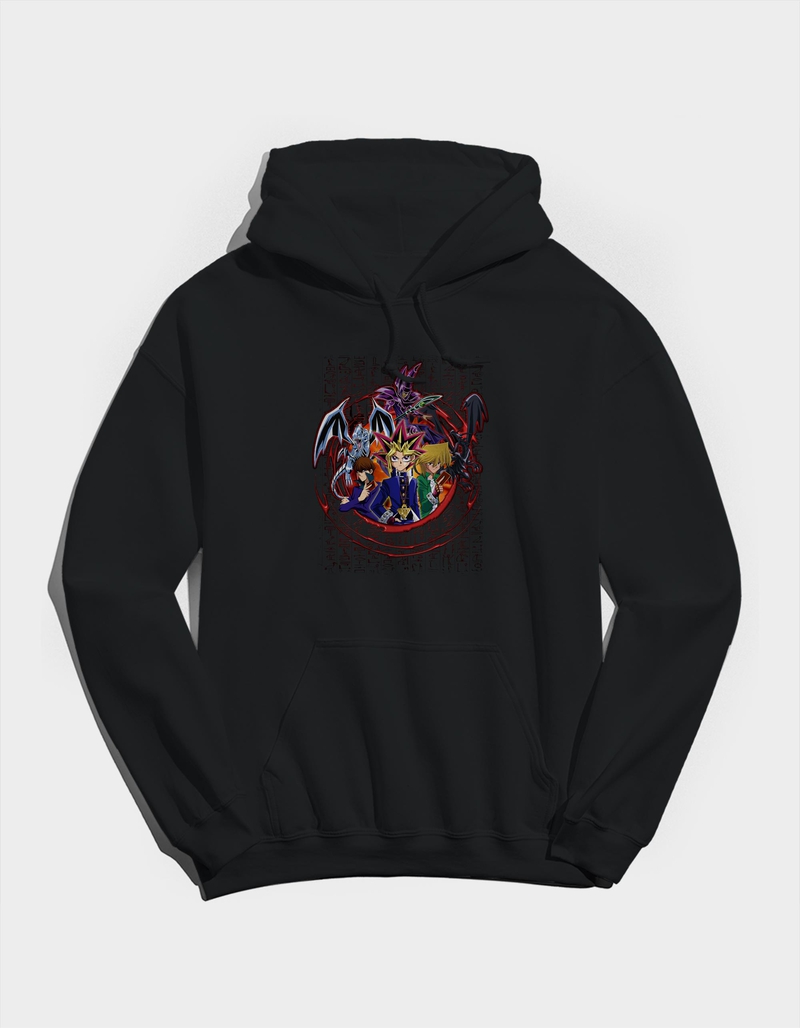 YUGIOH! Characters Red Circle Unisex Hoodie BLACK Tillys