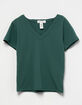 FULL TILT Essentials Girls V Neck Rib Tee image number 1