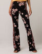 SKY AND SPARROW Floral Print Womens Flare Pants image number 2