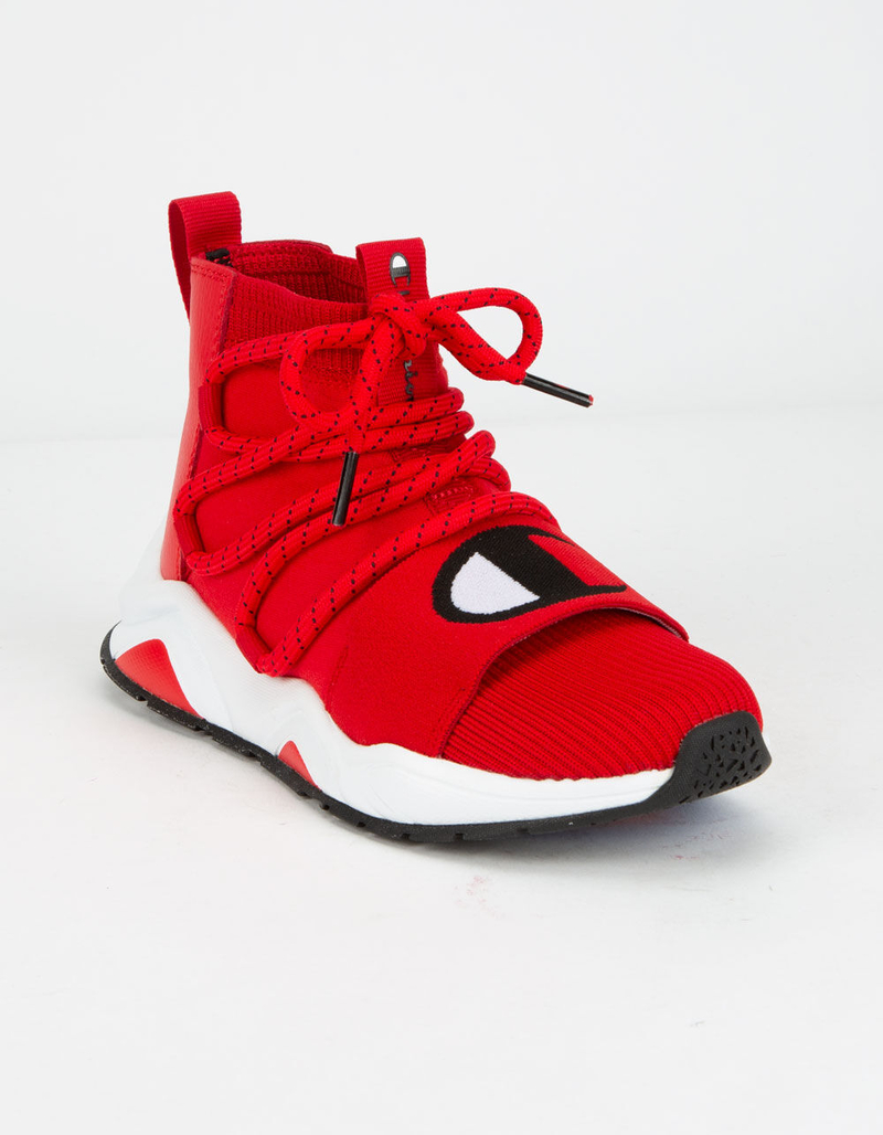 CHAMPION Rally Hype Mid Red Boys Shoes image number 1