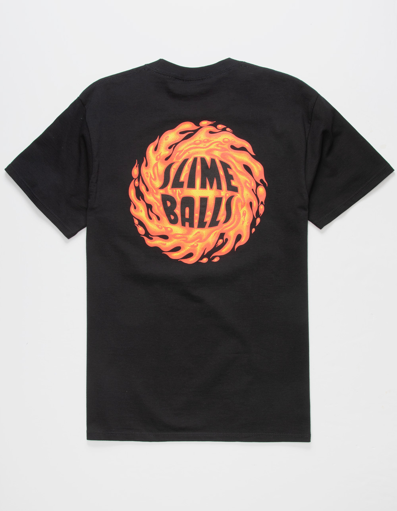 SLIME BALLS Logo Flame Mens Tee image number 0