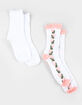 FULL TILT 2 Pack Floral Ruffle Socks image number 1